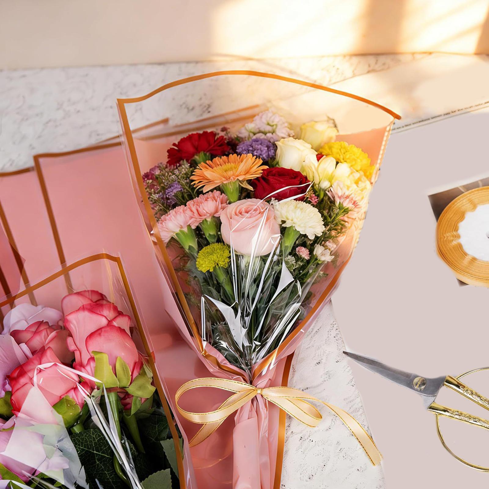 Florist Supply Ribbon - 꽃 꽃다발 가방 50개 리본 포함