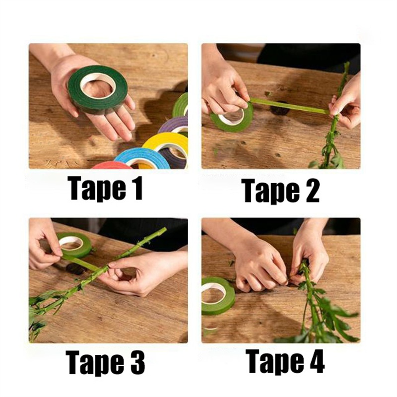 5 롤 꽃다발 꽃 줄기 테이프 녹색 자체 접착 테이프  - Florist Supply Ribbon 리뷰 및 가격