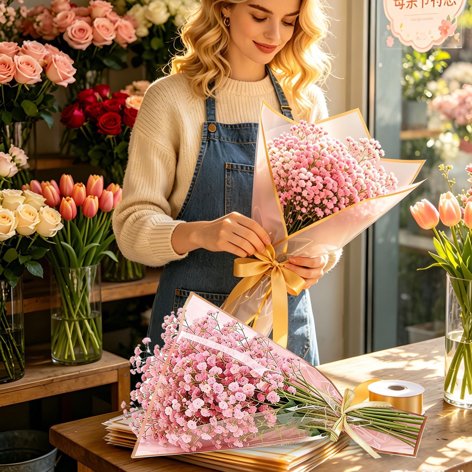 꽃 꽃다발 가방 50개 리본 포함 꽃집 용품 꽃 꽃다발 - Florist Supply Ribbon 리뷰 및 가격