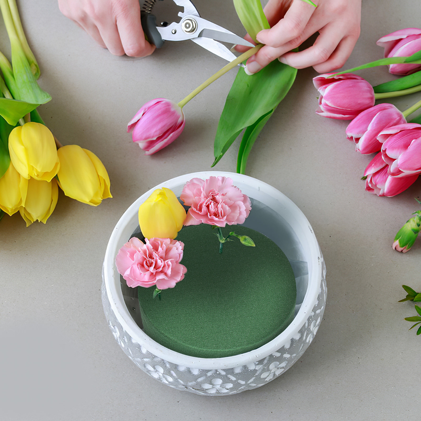 4개입 플로리스트 폼 꽃꽂이용 흡수성 원형 플로럴 폼  - Anda Florist Supply 리뷰 및 가격