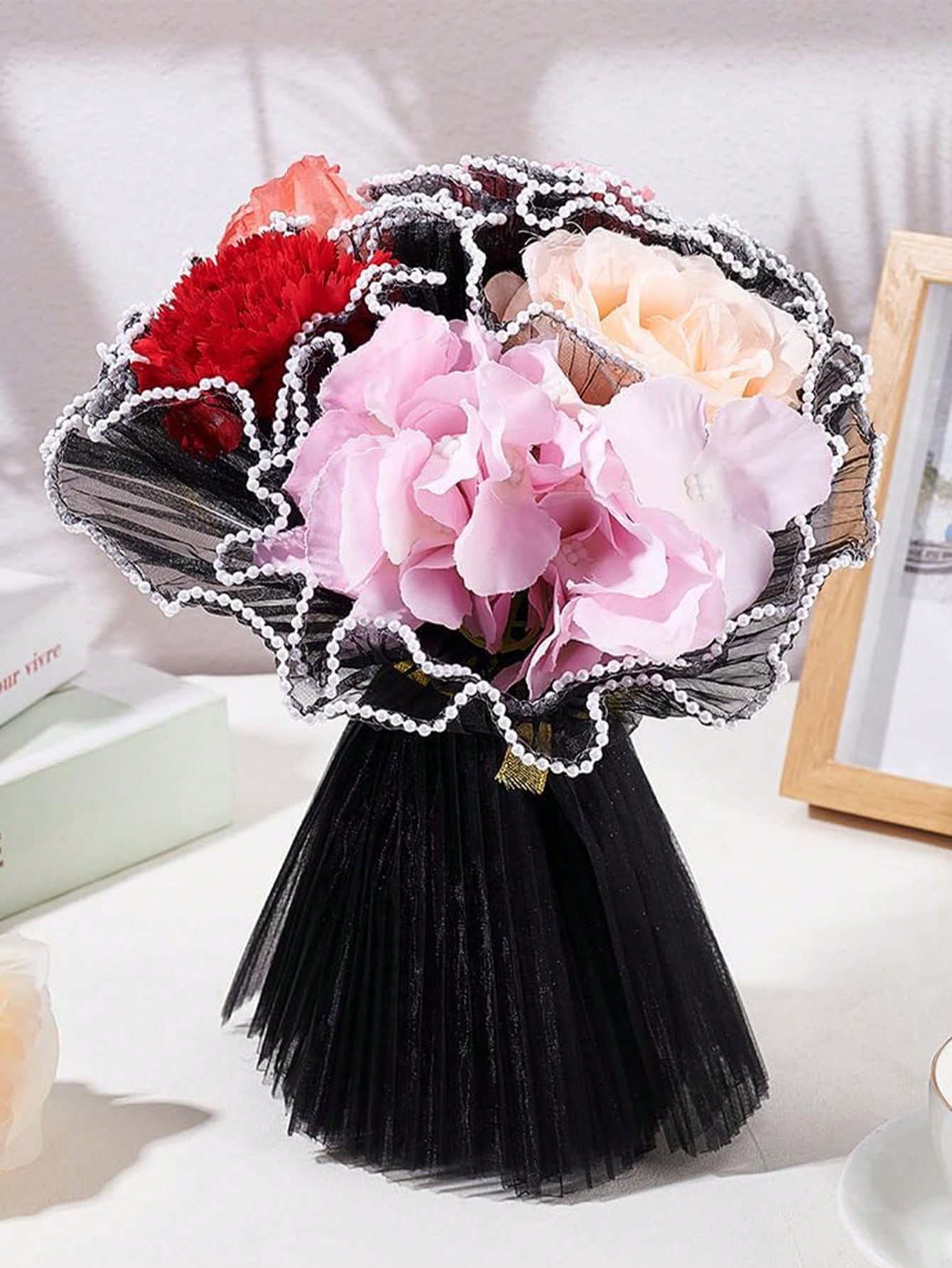 4야드 인조 진주 테두리 꽃 포장 메쉬 종이, 꽃다발  - Anda Florist Supply 리뷰 및 가격