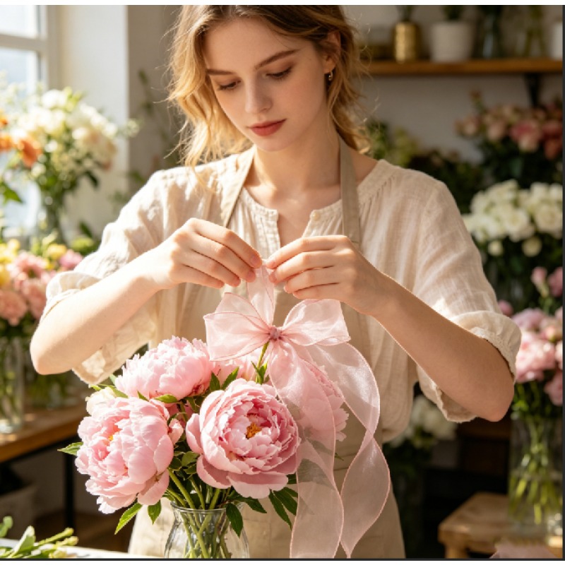10야드 피쉬테일 원사 리본, 꽃 포장 재료, 꽃다발  - Florist Supply Ribbon 리뷰 및 가격